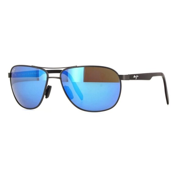 New MAUI JIM Castles Black Polarised Aviator B728 17 Sunglasses Women - Picture 1 of 4